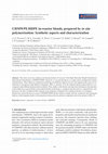 Research paper thumbnail of UHMWPE/HDPE in-reactor blends, prepared by in situ polymerization: Synthetic aspects and characterization