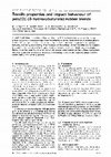 Research paper thumbnail of Tensile properties and impact behaviour of poly(D(−)3-hydroxybutyrate)/rubber blends