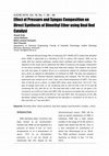 Research paper thumbnail of Effect of Pressure and Syngas Composition on Direct Synthesis of Dimethyl Ether using Dual Bed Catalyst