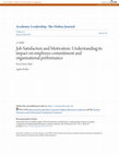 Research paper thumbnail of Job Satisfaction and Motivation: Understanding its impact on employee commitment and organisational performance