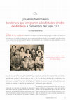 Research paper thumbnail of ¿Quiénes fueron esos turolenses que emigraron a los Estados Unidos de América a comienzos del siglo XX?