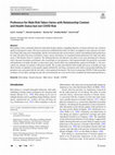 Research paper thumbnail of Preference for Male Risk Takers Varies with Relationship Context and Health Status but not COVID Risk