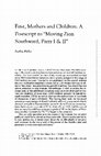 Research paper thumbnail of First, Mothers and Children: A Postscript to "Moving Zion Southward, Part I &amp; II