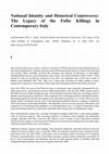 Research paper thumbnail of National Identity and Historical Controversy: The Legacy of the Foibe Killings in Contemporary Italy