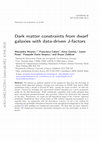 Research paper thumbnail of Dark matter constraints from dwarf galaxies with data-driven J-factors