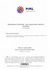 Research paper thumbnail of Information territoriale : une construction collective nécessaire