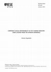 Research paper thumbnail of Corporate social responsibility in the tourism industry. Some lessons from the Spanish experience