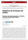 Research paper thumbnail of Proteção de dados pessoais e a Política Nacional de Educação Digital