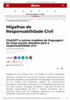 Research paper thumbnail of ChatGPT e outros modelos de linguagem de larga escala: desafios para a responsabilidade civil