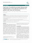 Research paper thumbnail of Fatal case of sorafenib-associated idiosyncratic hepatotoxicity in the adjuvant treatment of a patient with renal cell carcinoma