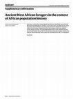 Research paper thumbnail of Ancient West African foragers in the context of African population history