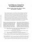 Research paper thumbnail of Late Holocene Animal Use in Southern Kamchatka