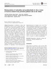 Research paper thumbnail of Biodegradation of endosulfan and pendimethalin by three strains of bacteria isolated from pesticides-polluted soils in the Sudan