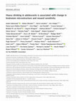 Research paper thumbnail of Heavy drinking in adolescents is associated with change in brainstem microstructure and reward sensitivity