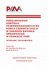 Research paper thumbnail of Podsumowanie kontroli przeprowadzonych do konca czerwca 2022 r. w zakresie badania sprawozdan w formacie ESEF