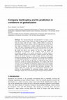 Research paper thumbnail of Company bankruptcy and its prediction in conditions of globalization