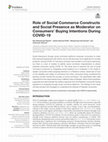 Research paper thumbnail of Role of Social Commerce Constructs and Social Presence as Moderator on Consumers' Buying Intentions During COVID-19