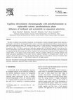 Research paper thumbnail of Capillary electrokinetic chromatography with polyethyleneimine as replaceable cationic pseudostationary phase