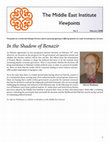 Research paper thumbnail of In the Shadow of Benazir  - The Middle East Institute – Viewpoints