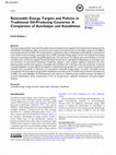 Research paper thumbnail of Renewable Energy Targets and Policies in Traditional Oil-Producing Countries: A Comparison of Azerbaijan and Kazakhstan