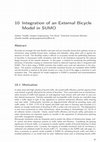 Research paper thumbnail of Integration of an external bicycle model in SUMO