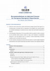 Research paper thumbnail of Recommendations on informed consent for European emergency departments