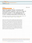 Research paper thumbnail of High-throughput fitness screening and transcriptomics identify a role for a type IV secretion system in the pathogenesis of Crohn’s disease-associated Escherichia coli