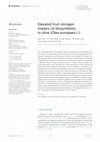 Research paper thumbnail of Elevated fruit nitrogen impairs oil biosynthesis in olive (Olea europaea L.)