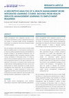 Research paper thumbnail of A Descriptive Analysis of a Health Management Work Integrated Learning Course: moving from Health Services Management learning to employment readiness