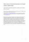 Research paper thumbnail of Mothers’ experiences of acute perinatal mental health services in England and Wales: a qualitative analysis