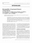 Research paper thumbnail of Biocompatibility of Experimental Polymeric Tracheal Matrices