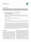 Research paper thumbnail of Photosynthetic Pigments Contained in Surface Sediments from the Hydrothermal System of Guaymas Basin, Gulf of California