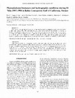 Research paper thumbnail of Phytoplankton biomasses and hydrographic conditions during El Niño 1997-1998 in Bahía Concepción, Gulf of California, Mexico