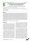 Research paper thumbnail of Cost defines the type of nitrogen fertilization for coffee trees initial development