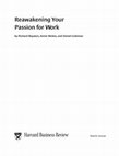 Research paper thumbnail of Reawakening your passion for work