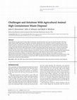 Research paper thumbnail of Challenges and Solutions With Agricultural Animal High Containment Waste Disposal