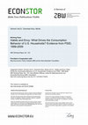 Research paper thumbnail of Habits and Envy: What Drives the Consumption Behavior of U.S. Households? Evidence from PSID, 1999-2009