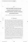 Research paper thumbnail of Where the public was always private: Going beyond privatization in/of/through education and policymaking in post-colonial contexts