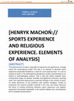 Research paper thumbnail of Sports Experience and Religious Experience. Elements of Analysis