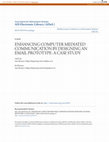 Research paper thumbnail of Enhancing Computer Mediated Communication by Designing an Email Prototype: A Case Study