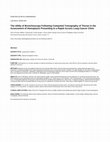 Research paper thumbnail of The Utility of Bronchoscopy Following Computed Tomography of Thorax in the Assessment of Hemoptysis Presenting to a Rapid Access Lung Cancer Clinic