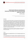 Research paper thumbnail of Sal die Suid-Afrikaanse konstitusionele demokrasie die huidige krisis wat die bestel in die gesig staar oorleef?