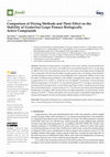 Research paper thumbnail of Comparison of Drying Methods and Their Effect on the Stability of Graševina Grape Pomace Biologically Active Compounds