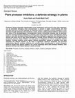 Research paper thumbnail of Plant protease inhibitors: a defense strategy in plants