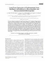 Research paper thumbnail of Long-Term Expression of Erythropoietin from Myoblasts Immobilized in Biocompatible and Neovascularized Microcapsules