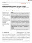 Research paper thumbnail of <scp>Co‐development</scp> of a framework for circular economy assessment in organisations: Learnings from the public sector