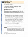 Research paper thumbnail of Loss of function and impaired degradation of a cataract-associated mutant connexin50