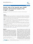 Research paper thumbnail of Genetic study of the hepcidin gene (HAMP) promoter and functional analysis of the c.-582A > G variant