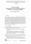 Research paper thumbnail of From Zero to Fifty: Considerations on Eric Lenneberg’s Biological Foundations of Language and Updates