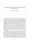 Research paper thumbnail of La guerra de papel de los voluntarios de Cuba (1868-1878)